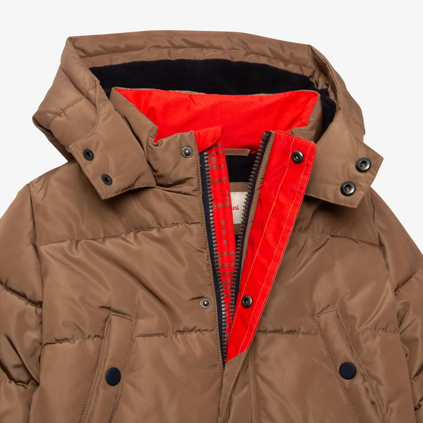 Sale Boy Caramel Long Parka Child Outerwear