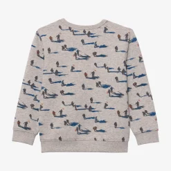 Clearance Boy Grey Marl Sweatshirt Child Cardigans & Sweaters