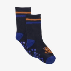 Best Boys' Blue Non-Slip Socks Child Accessories