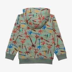 Outlet Boys' Camo Green Palm Leaf Print Cardigan Child Cardigans & Sweaters