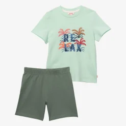 Sale Boy's Green Shorty Pajama Child Sleepwear & Loungewear