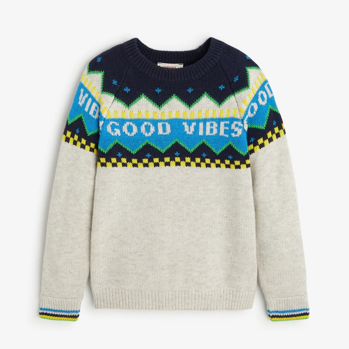 Discount Boys' Heather Grey Knitted Sweater Child Cardigans & Sweaters