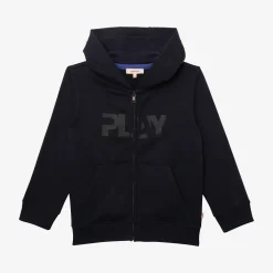 Hot Boys' Navy Blue Zip Hoodie Child Cardigans & Sweaters