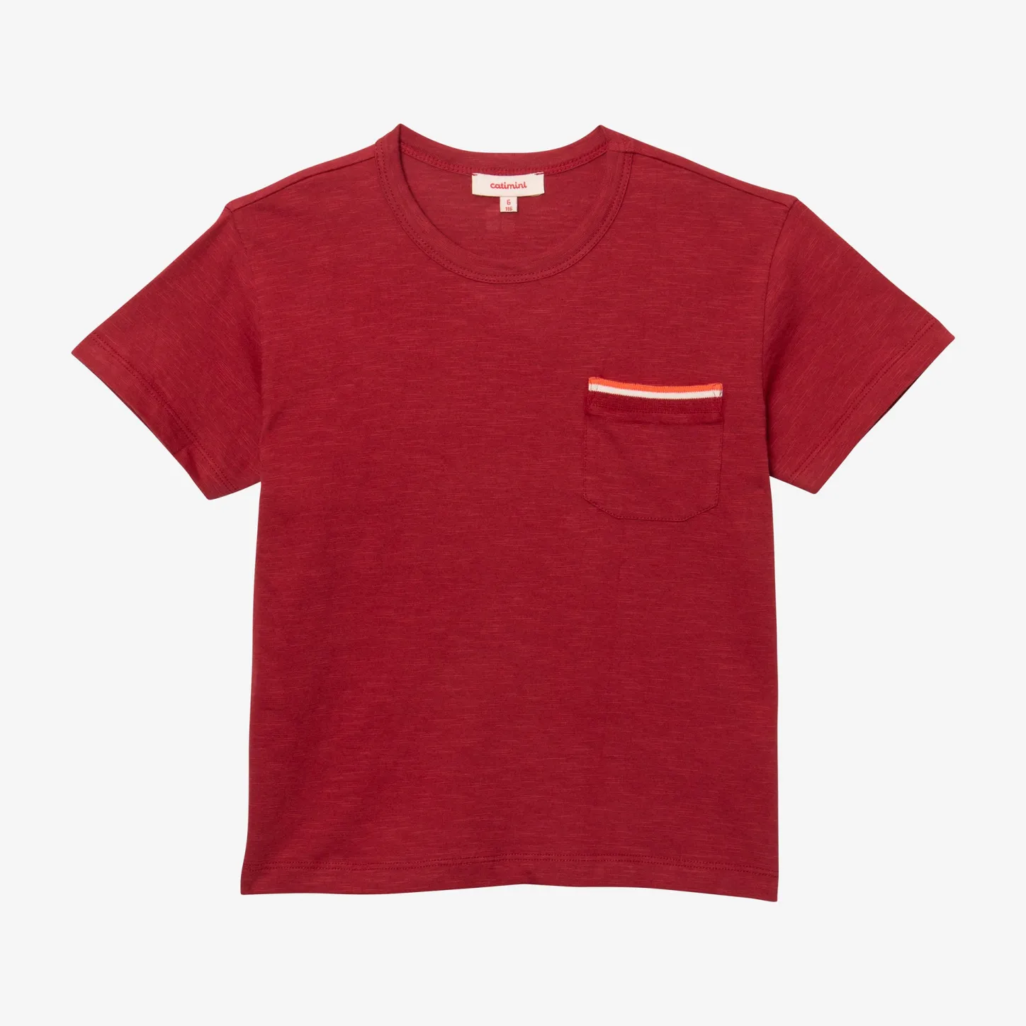 Online Boy's Red Striped Pocket T-Shirt Child T-Shirts