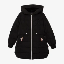 Discount Girl Black Quilted Coat Child Outerwear