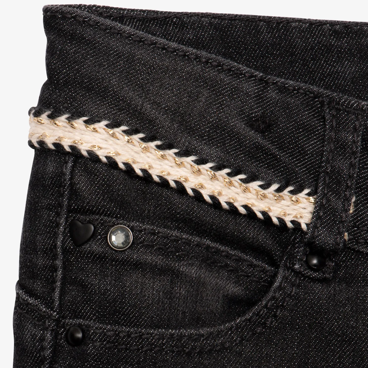 Outlet Girl Black Skinny Denim Pants Child Pants & Shorts