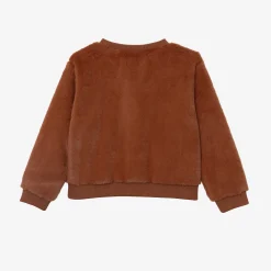 Clearance Girl Caramel Faux Fur Sweatshirt Child Cardigans & Sweaters