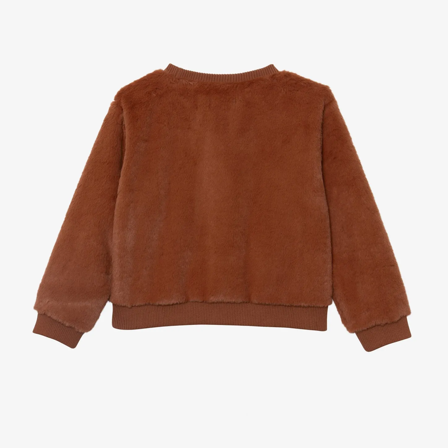 Clearance Girl Caramel Faux Fur Sweatshirt Child Cardigans & Sweaters