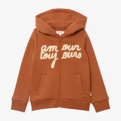 Online Girl Caramel Zip Hoodie ♡ Child Cardigans & Sweaters