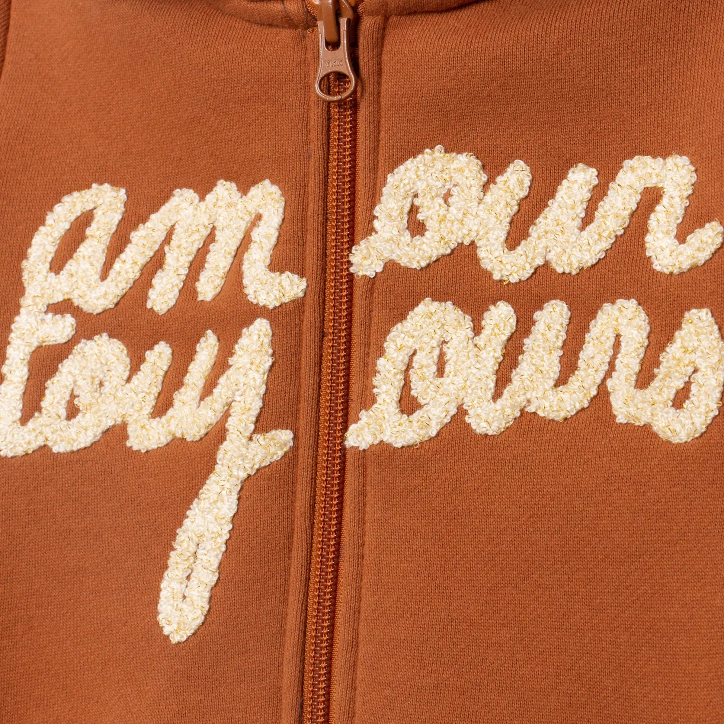 Online Girl Caramel Zip Hoodie ♡ Child Cardigans & Sweaters