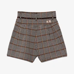Sale Girl Check Shorts Child Pants & Shorts