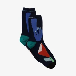 Fashion Girl Floral Navy Socks Child Accessories