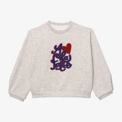 Fashion Girl Grey Marl Sweatshirt Child Cardigans & Sweaters