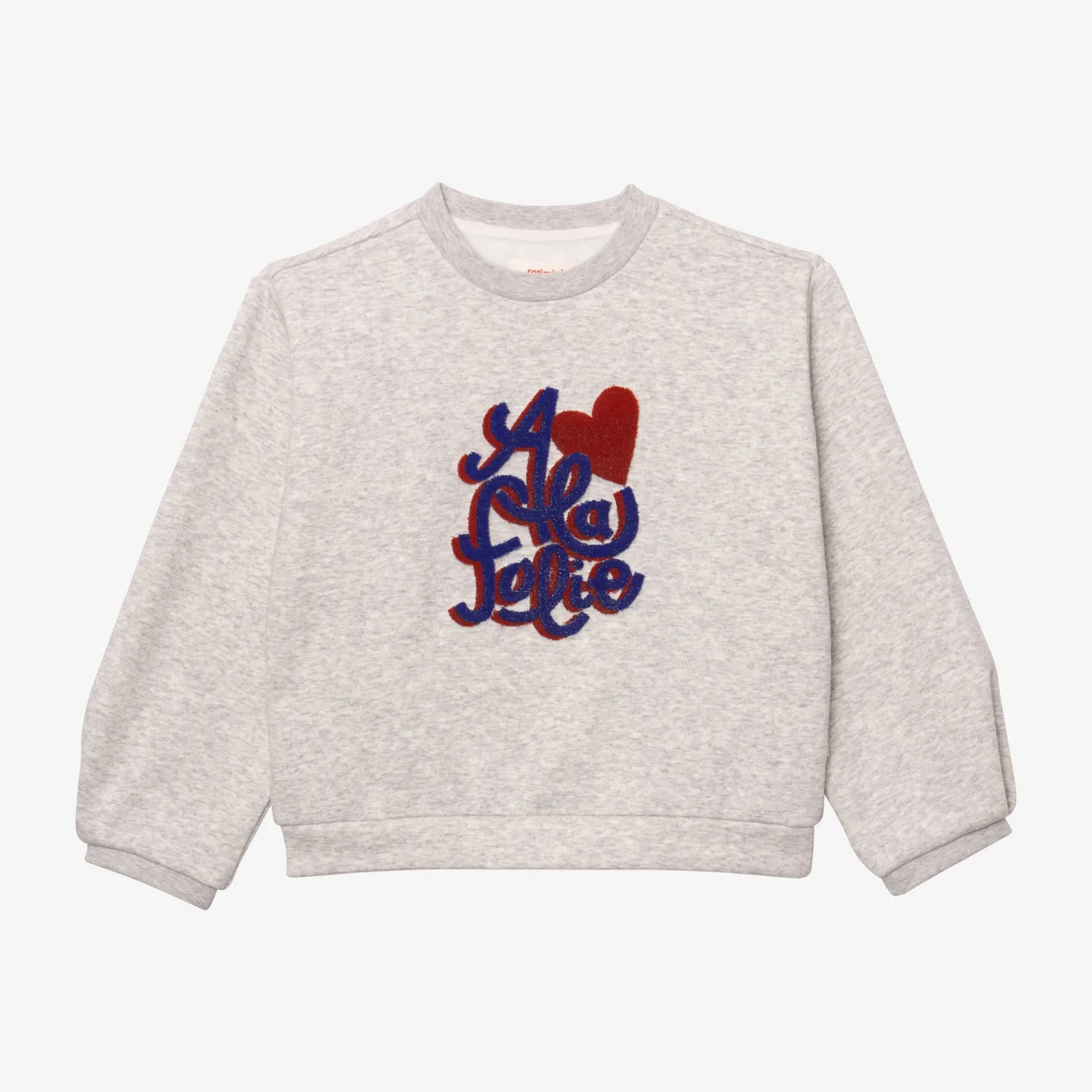Fashion Girl Grey Marl Sweatshirt Child Cardigans & Sweaters
