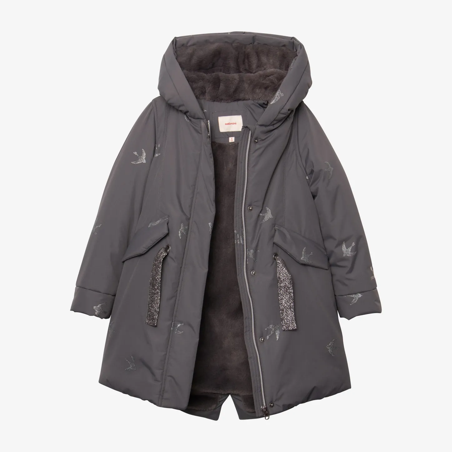 Discount Girl Grey Parka Child Outerwear