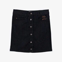 Hot Girl Navy Glitter Denim Skirt Child Dresses & Skirts