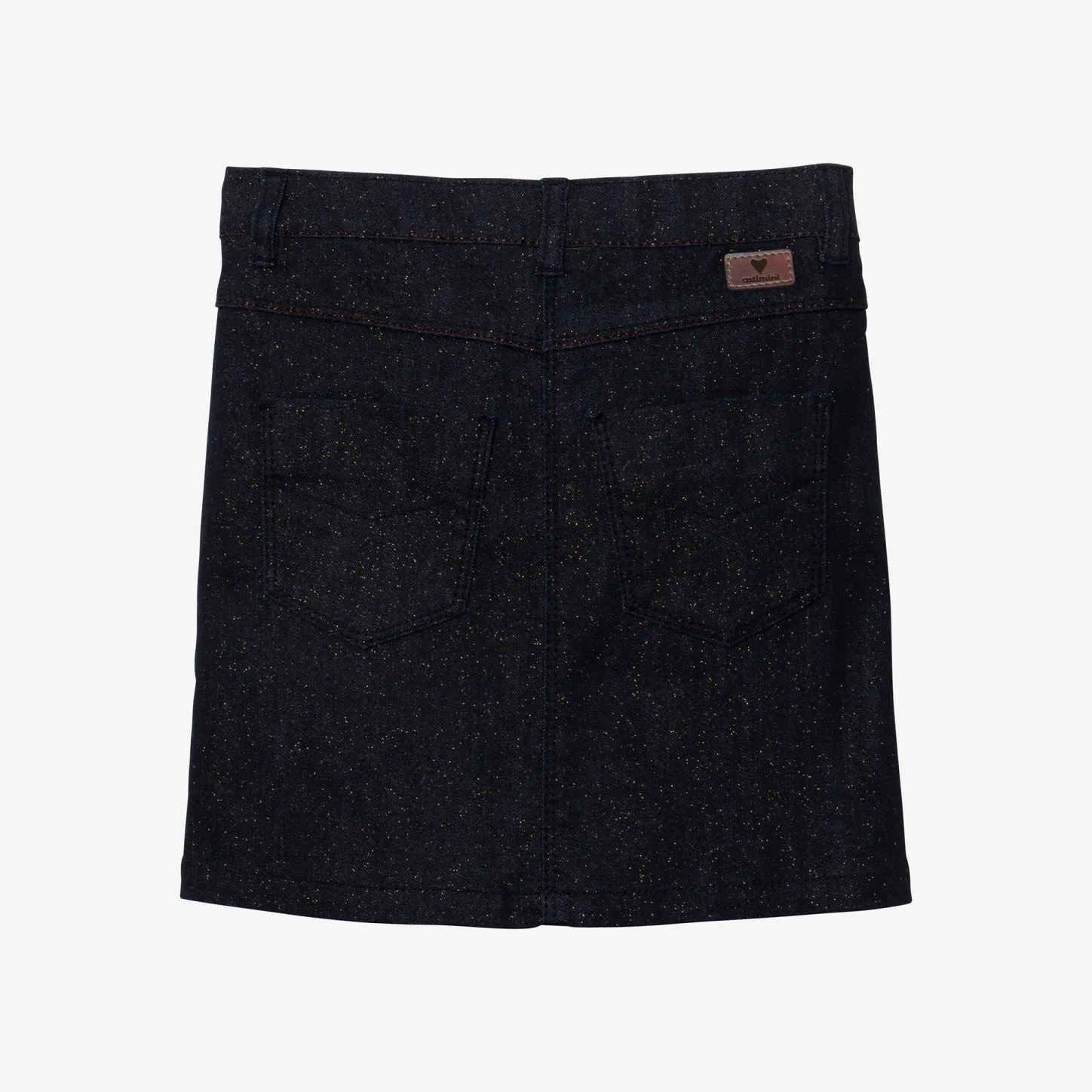 Hot Girl Navy Glitter Denim Skirt Child Dresses & Skirts