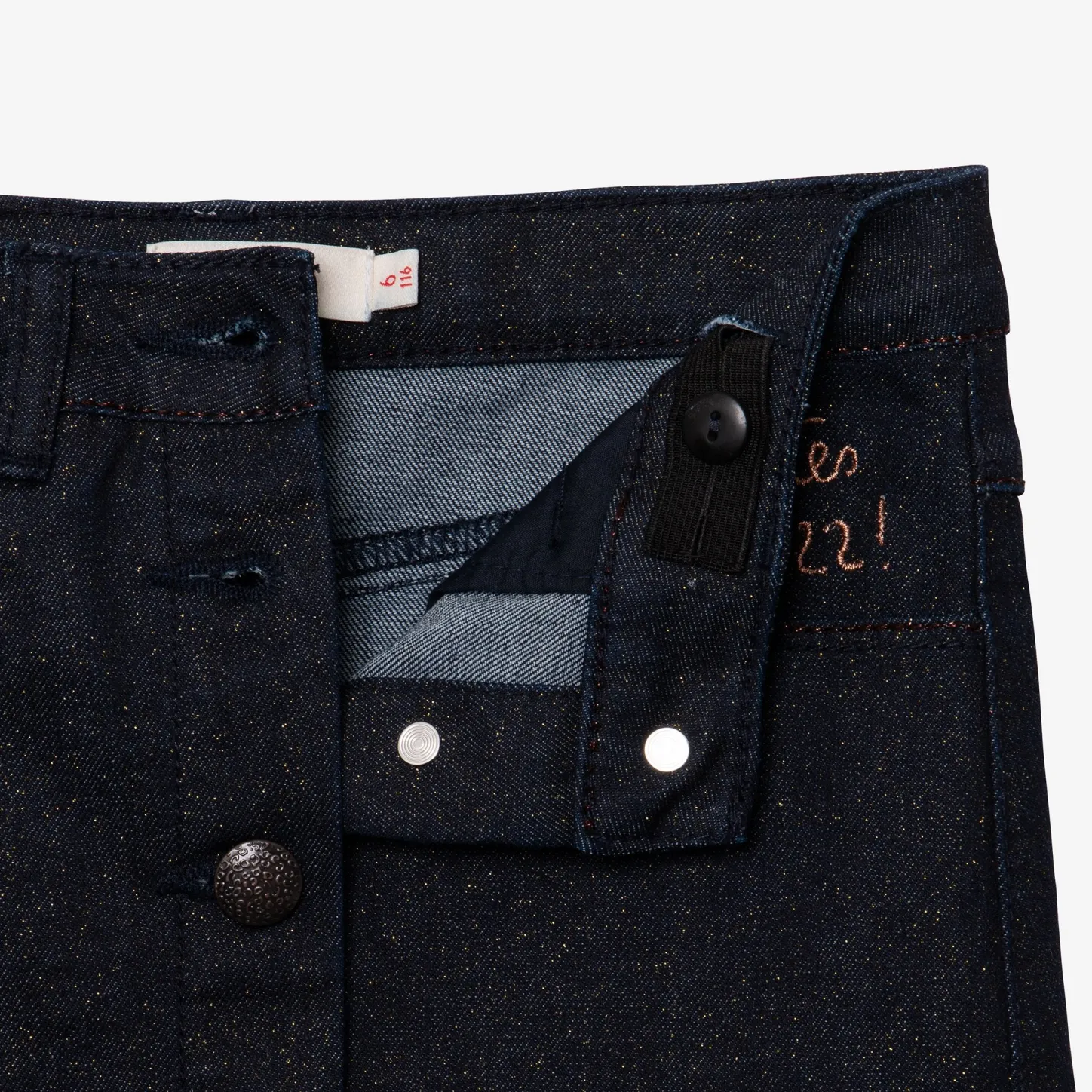 Hot Girl Navy Glitter Denim Skirt Child Dresses & Skirts