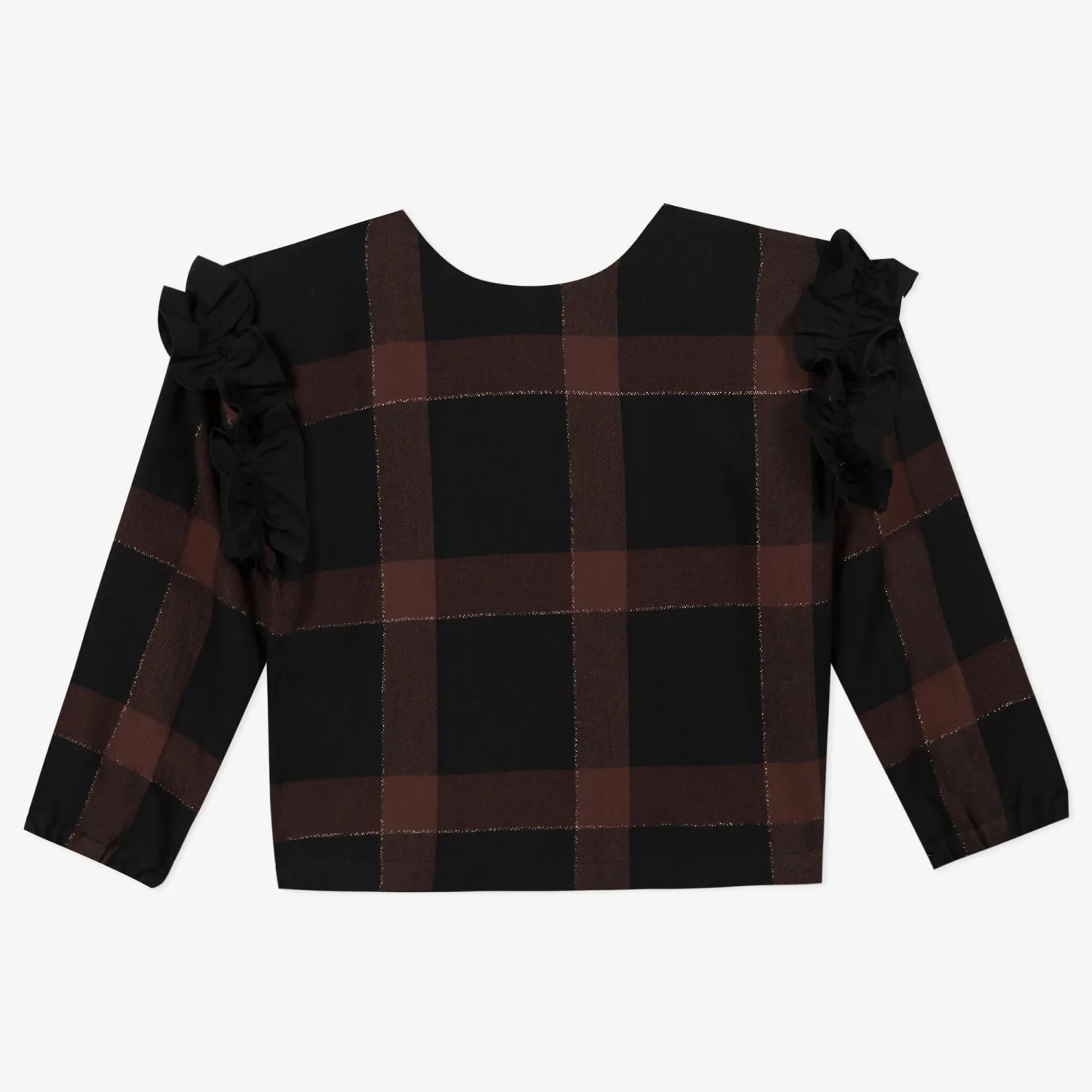 Best Girls' Checked Blouse Child T-Shirts & Tops
