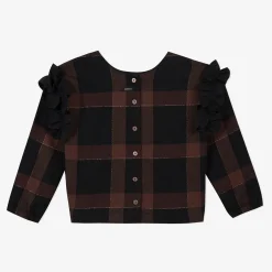 Best Girls' Checked Blouse Child T-Shirts & Tops