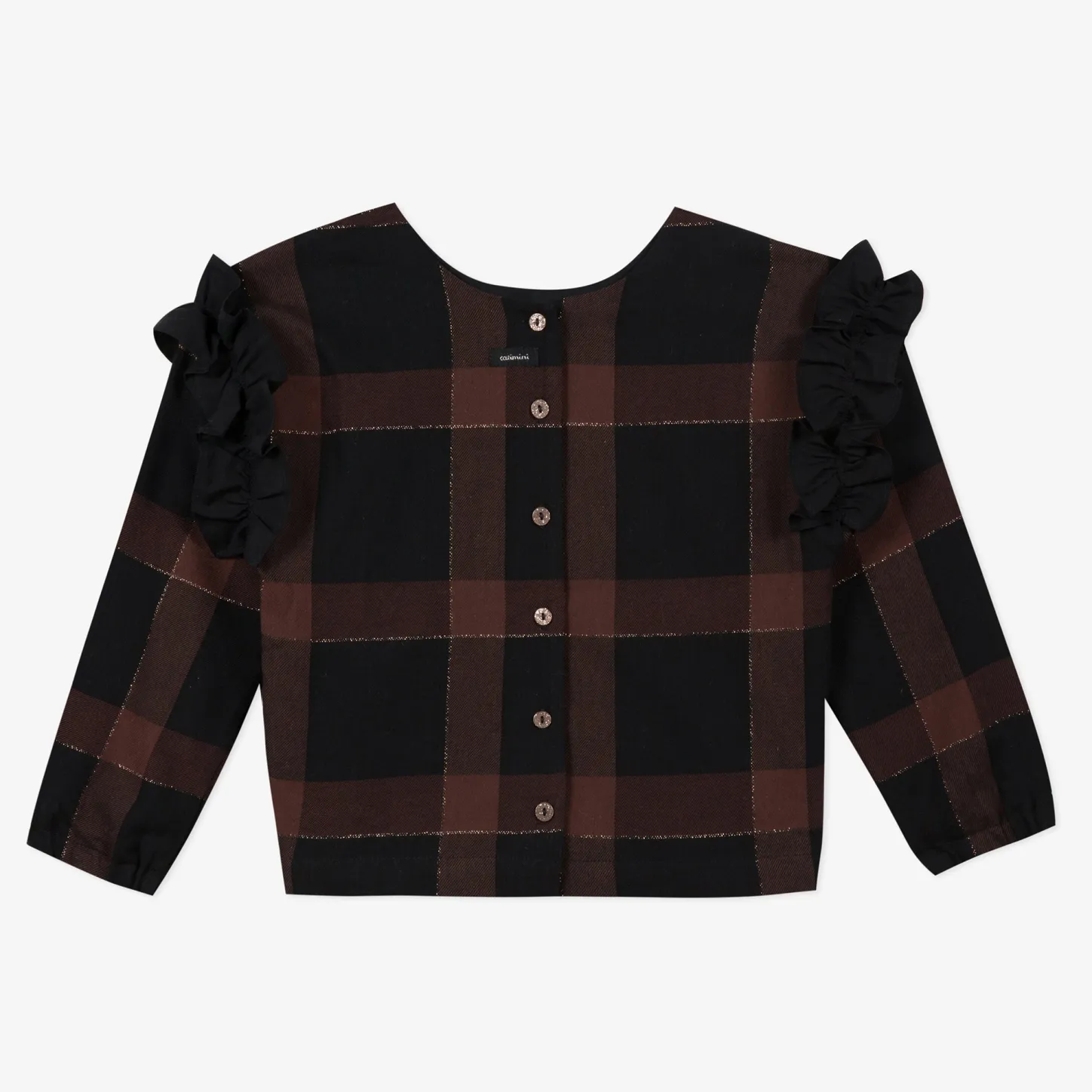 Best Girls' Checked Blouse Child T-Shirts & Tops