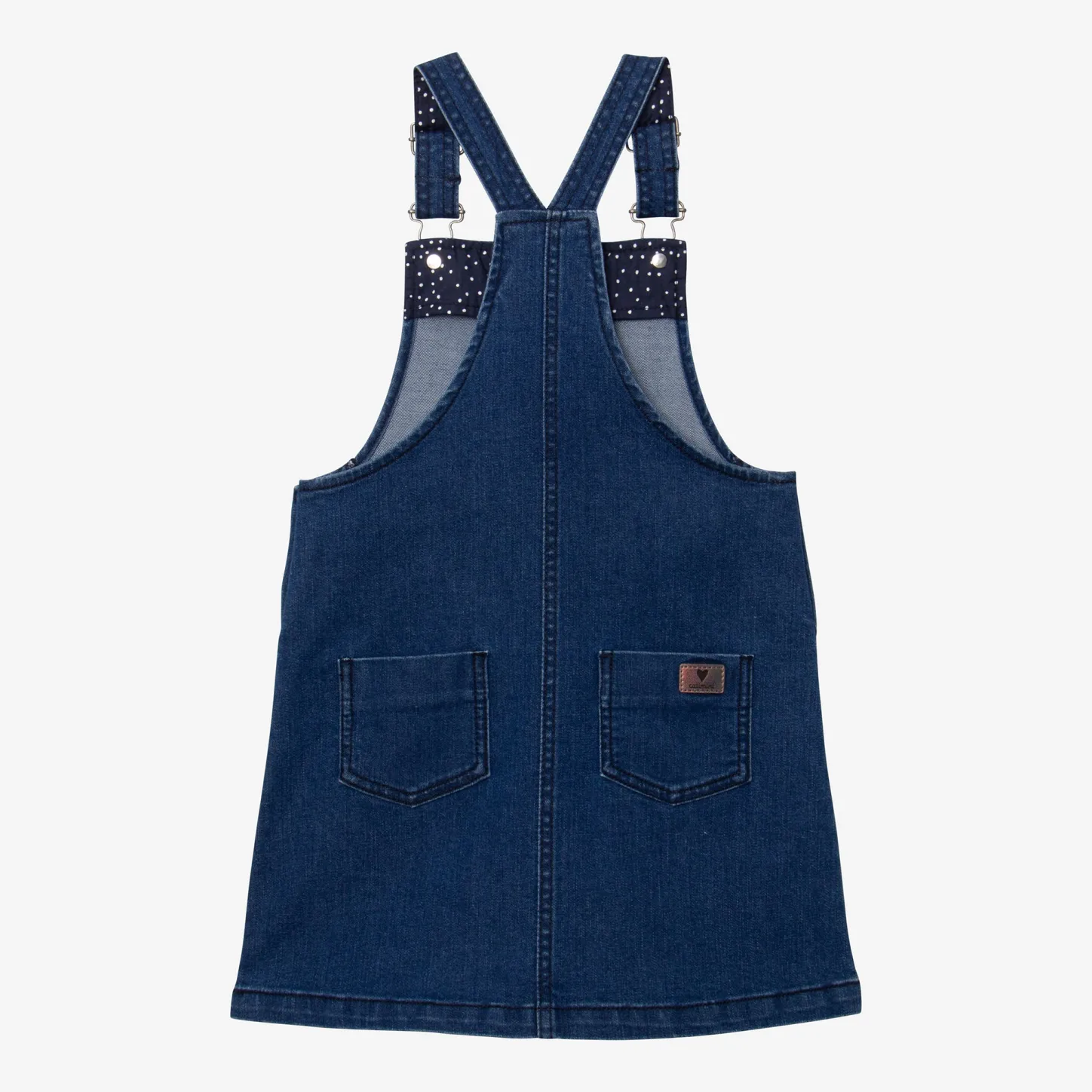 Sale Girls' Embroidered Denim Overall Dress Child Dresses & Skirts
