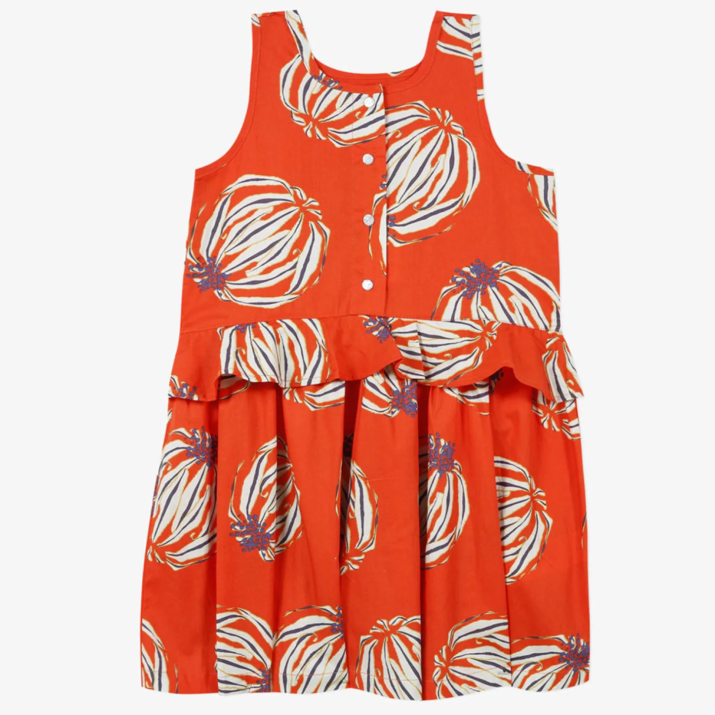 Outlet Girls' Flower Print Romper Child Dresses & Skirts