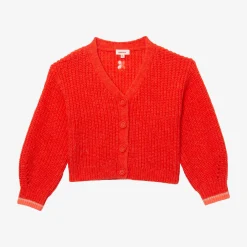 Best Girl's Fluffy Orange Cardigan Child Cardigans & Sweaters