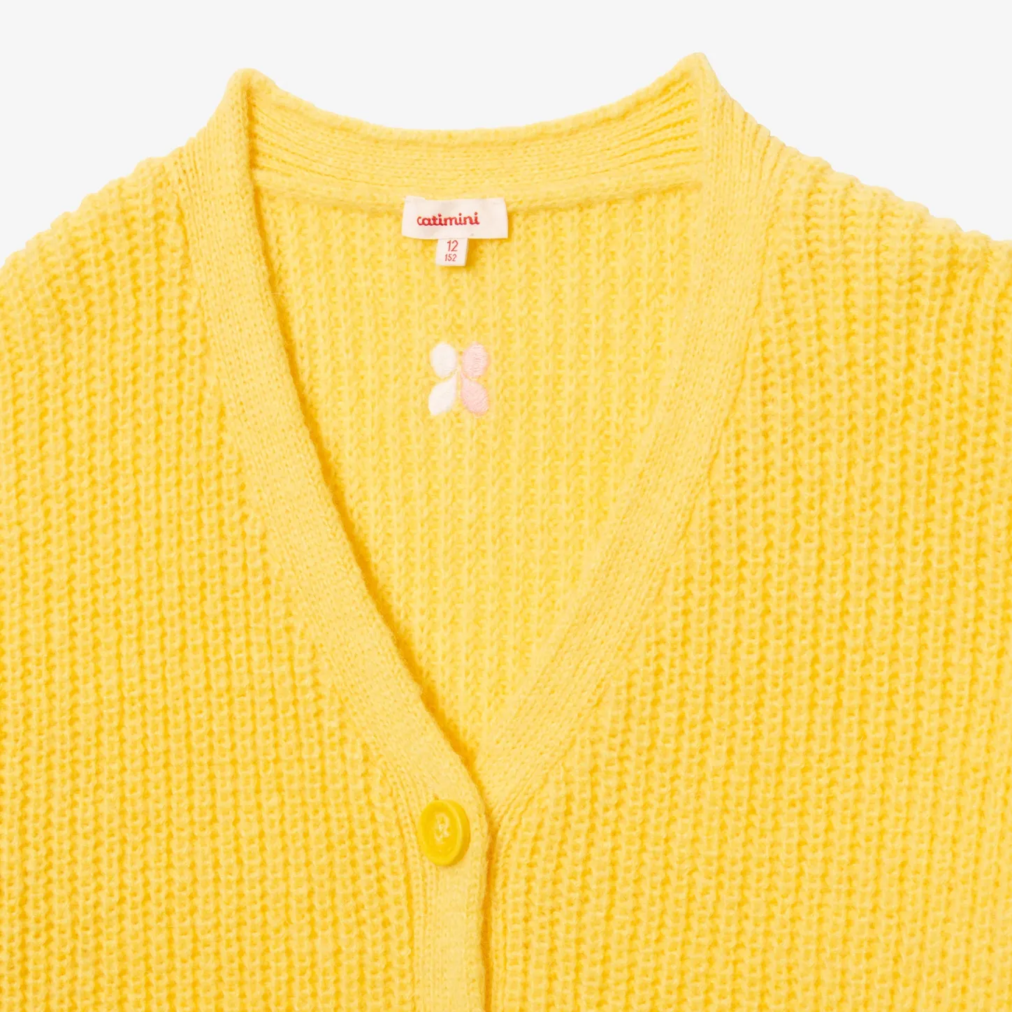 Discount Girl's Fluffy Yellow Cardigan Child Cardigans & Sweaters