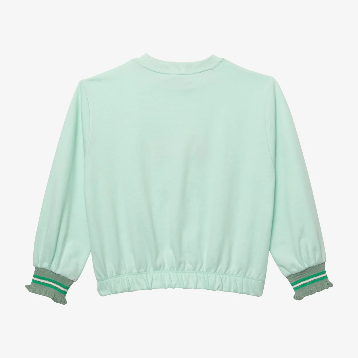 Clearance Girl's Green Face-Flowers Sweatshirt Child Cardigans & Sweaters