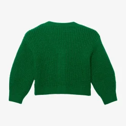 Outlet Girls' Green Knit Cardigan Child Cardigans & Sweaters