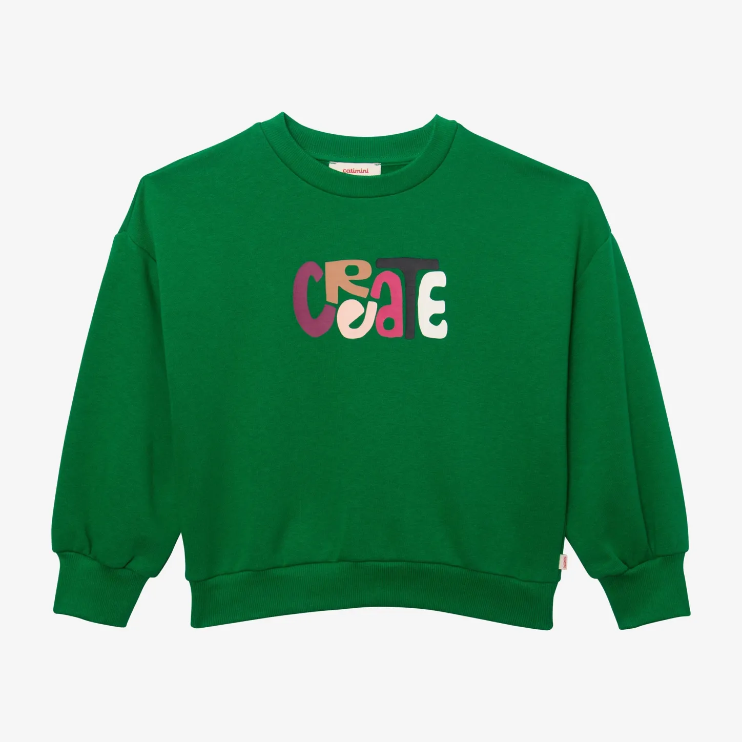 Discount Girls' Green Sweatshirt Child Cardigans & Sweaters