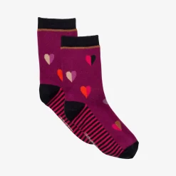 Outlet Girls' Heart Purple Socks Child Accessories