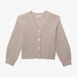 Best Girls' Heather Grey Cardigan Child Cardigans & Sweaters