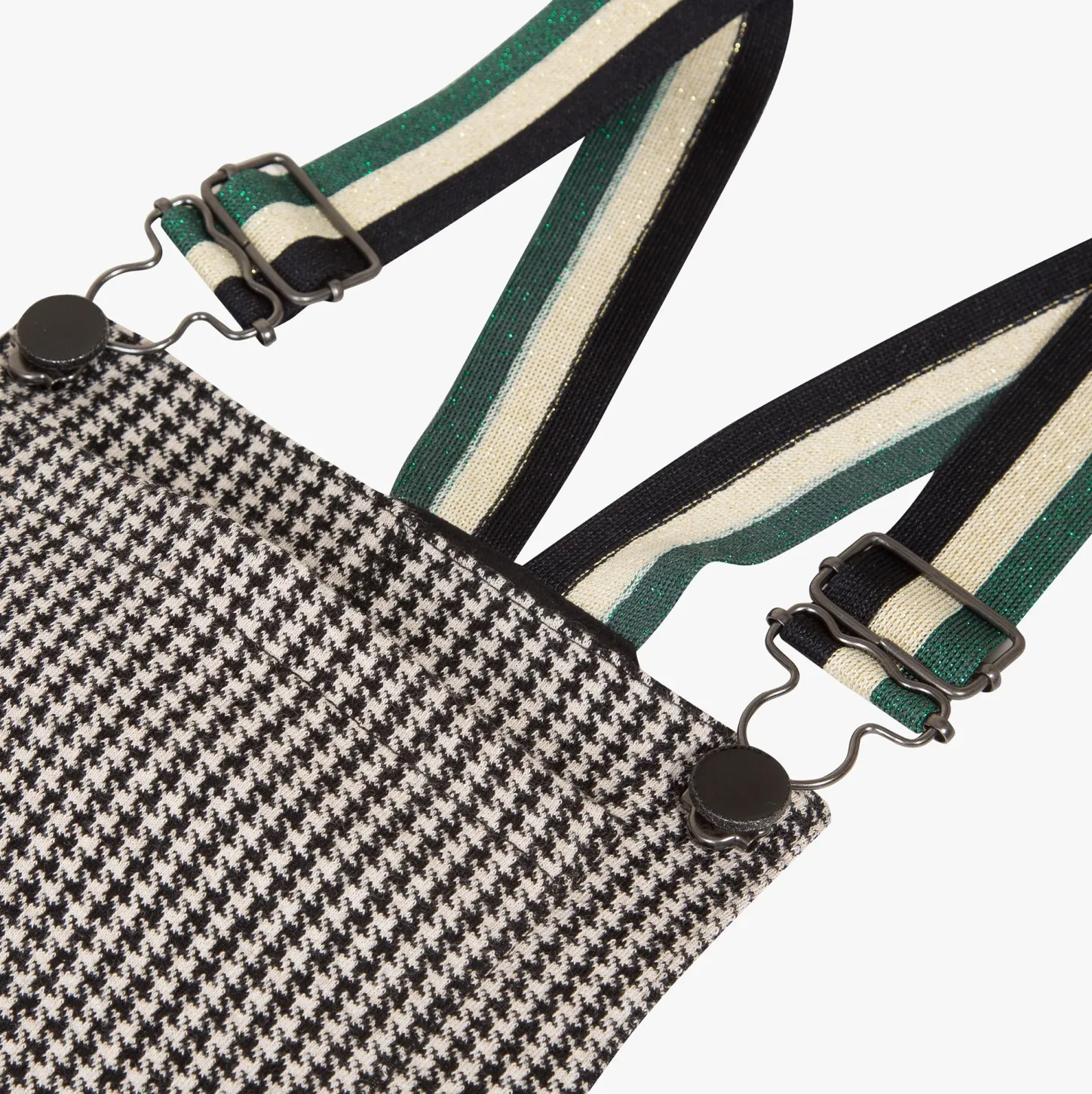 Discount Girls' Houndstooth Pinafore Dress Child Dresses & Skirts