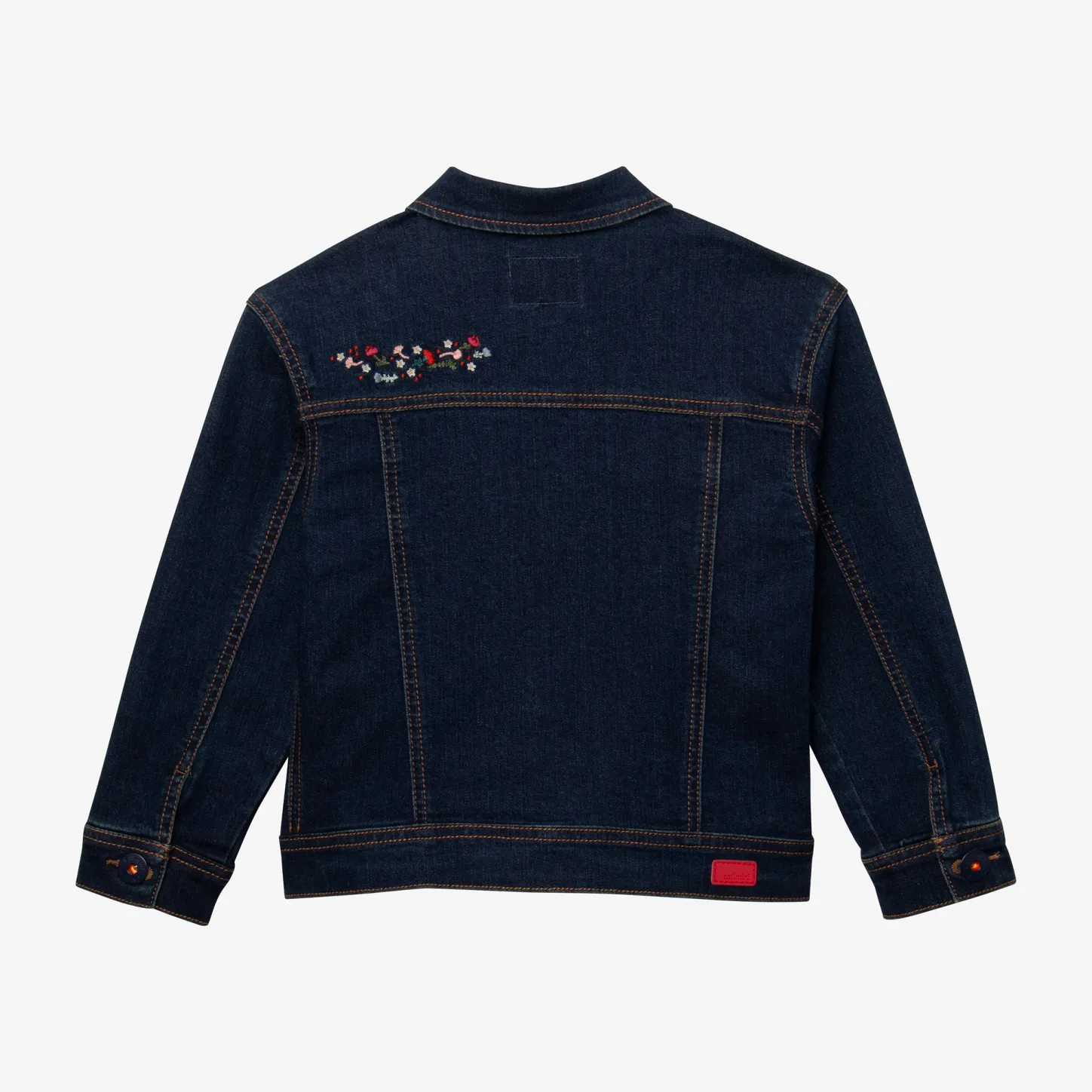 New Girls' Jean Jacket With Embroidered Flowers Child Cardigans & Sweaters