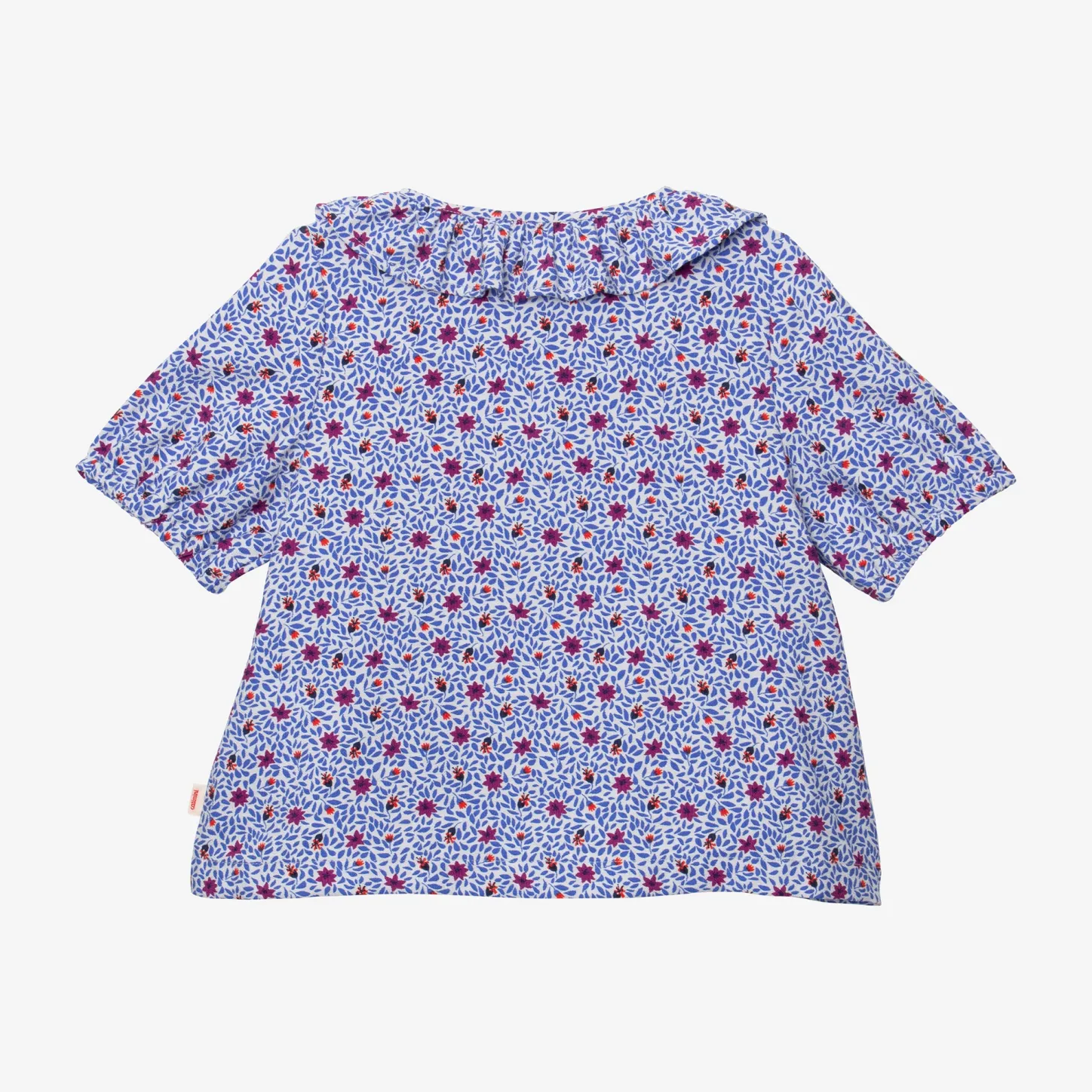 Fashion Girl's Micro-Floral Blouse With Snap Buttons Child T-Shirts & Tops