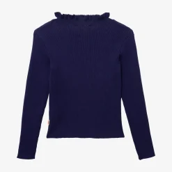 New Girls' Navy Blue Knitted Sweater Child Cardigans & Sweaters