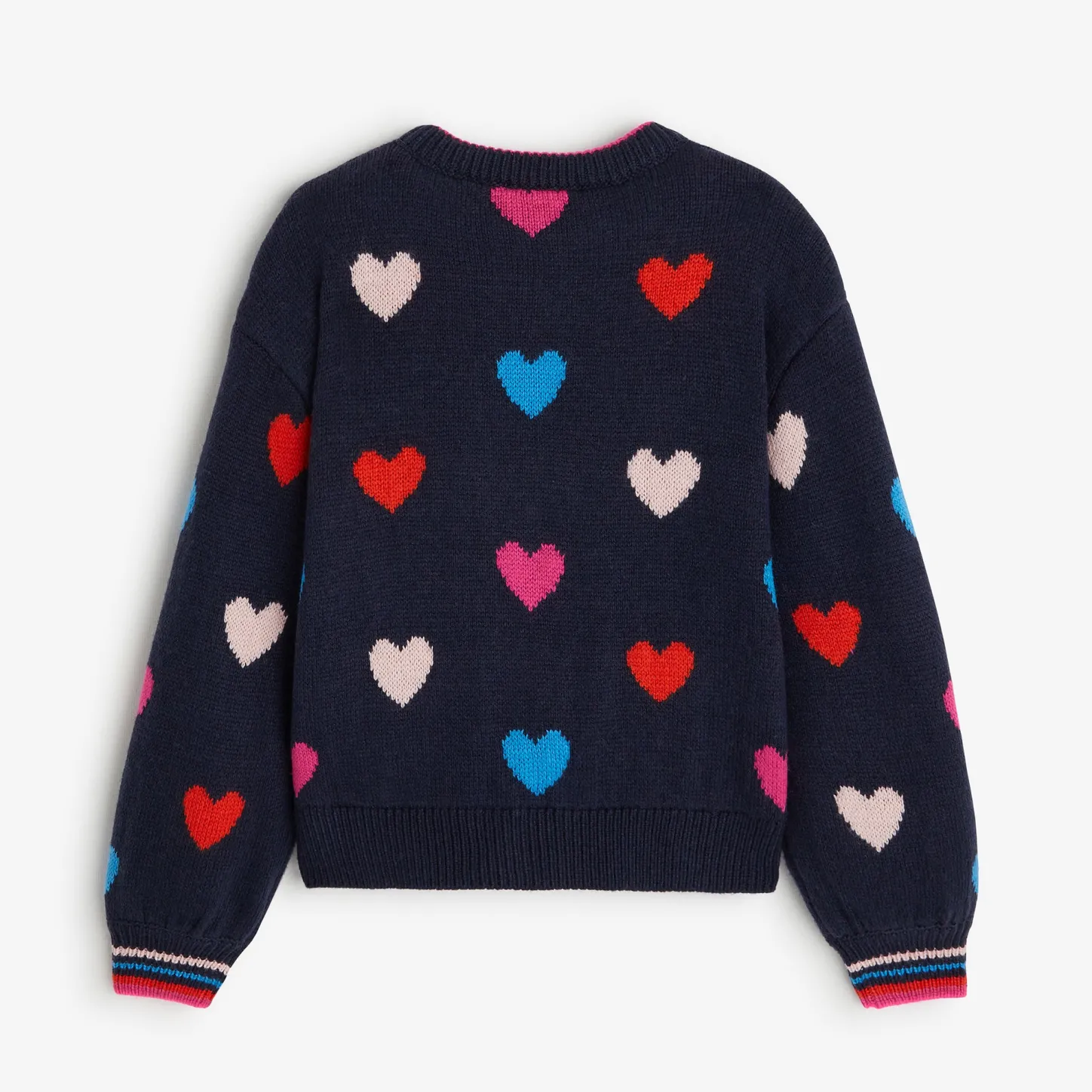 New Girls' Navy Blue Knitted Sweater Child Cardigans & Sweaters