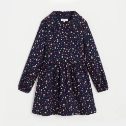 Hot Girls' Navy Blue Long Sleeve Dress Child Dresses & Skirts