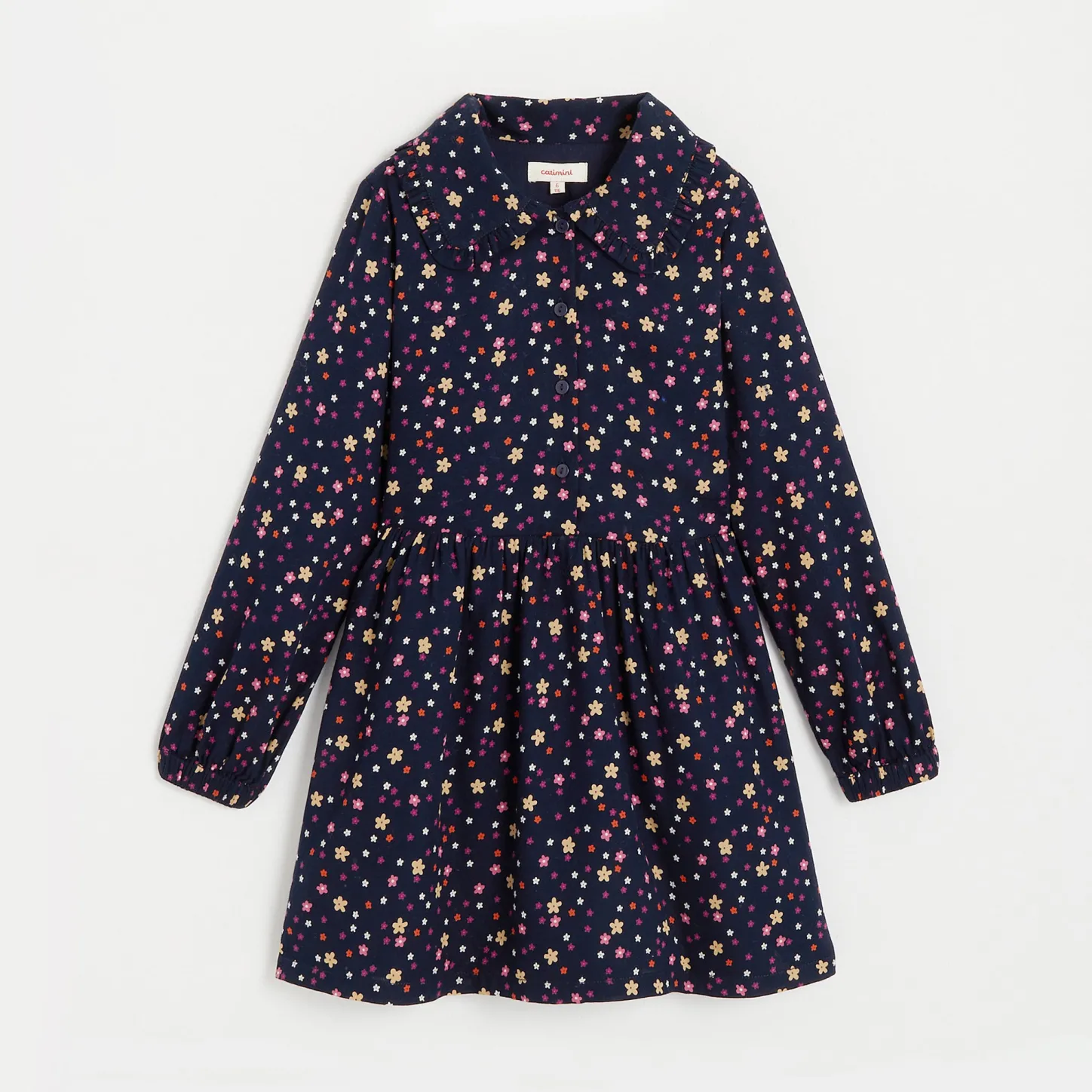 Hot Girls' Navy Blue Long Sleeve Dress Child Dresses & Skirts