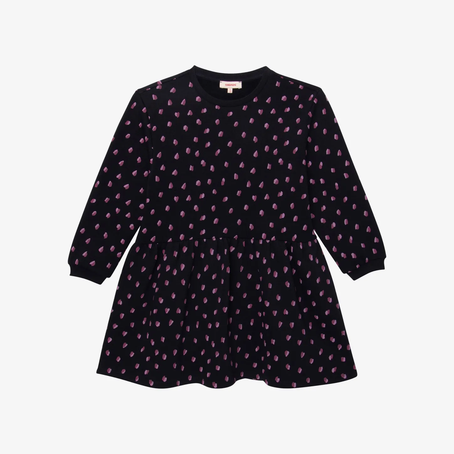 Online Girls' Navy Blue Long Sleeve Dress Child Dresses & Skirts