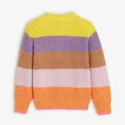 Best Girls' Neon Yellow Knitted Sweater Child Cardigans & Sweaters