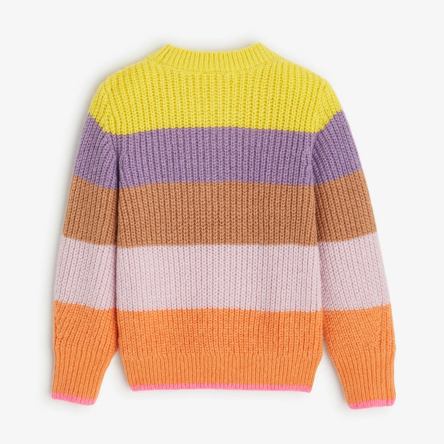Best Girls' Neon Yellow Knitted Sweater Child Cardigans & Sweaters
