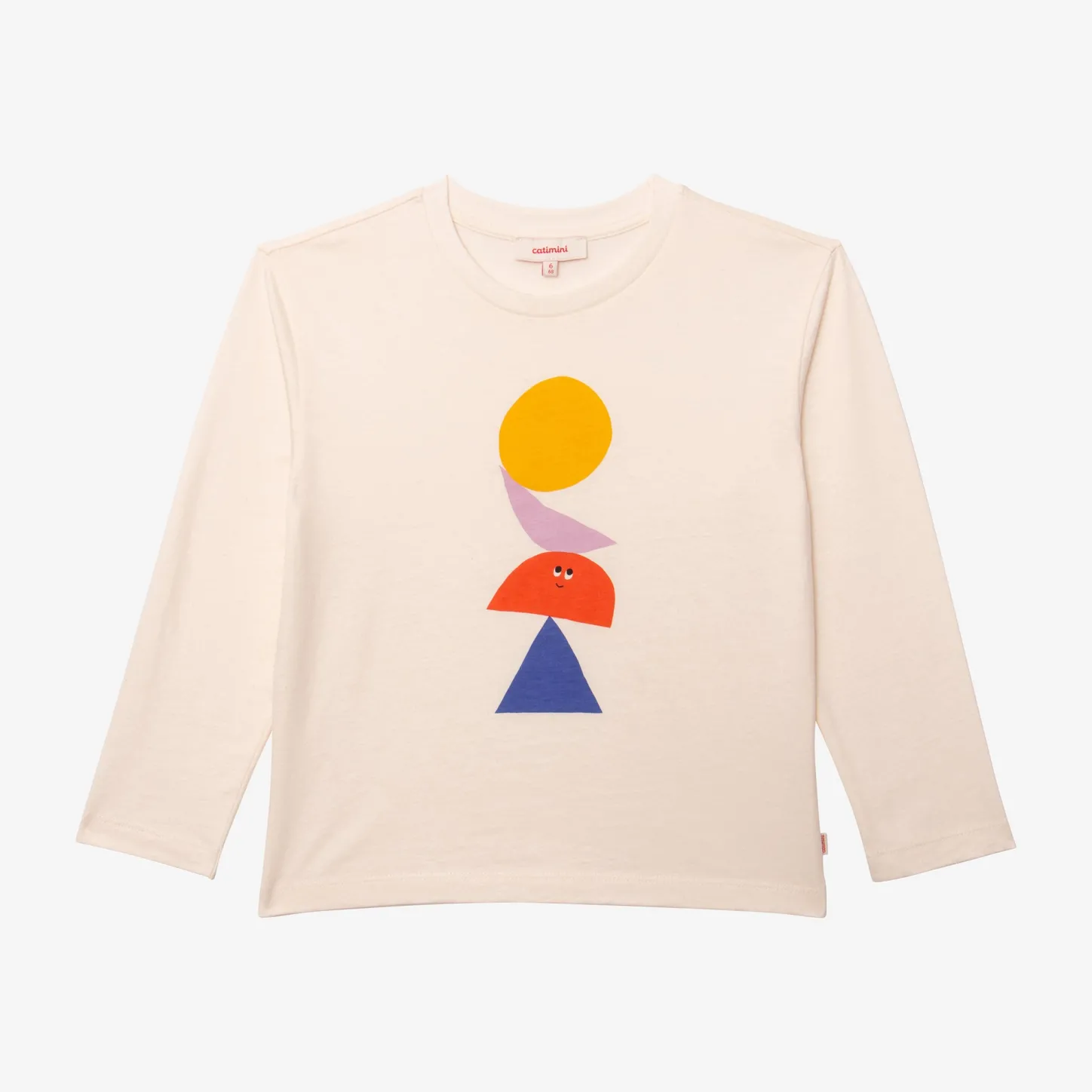 Fashion Girls' Off White Long Sleeve T-Shirt Child T-Shirts & Tops