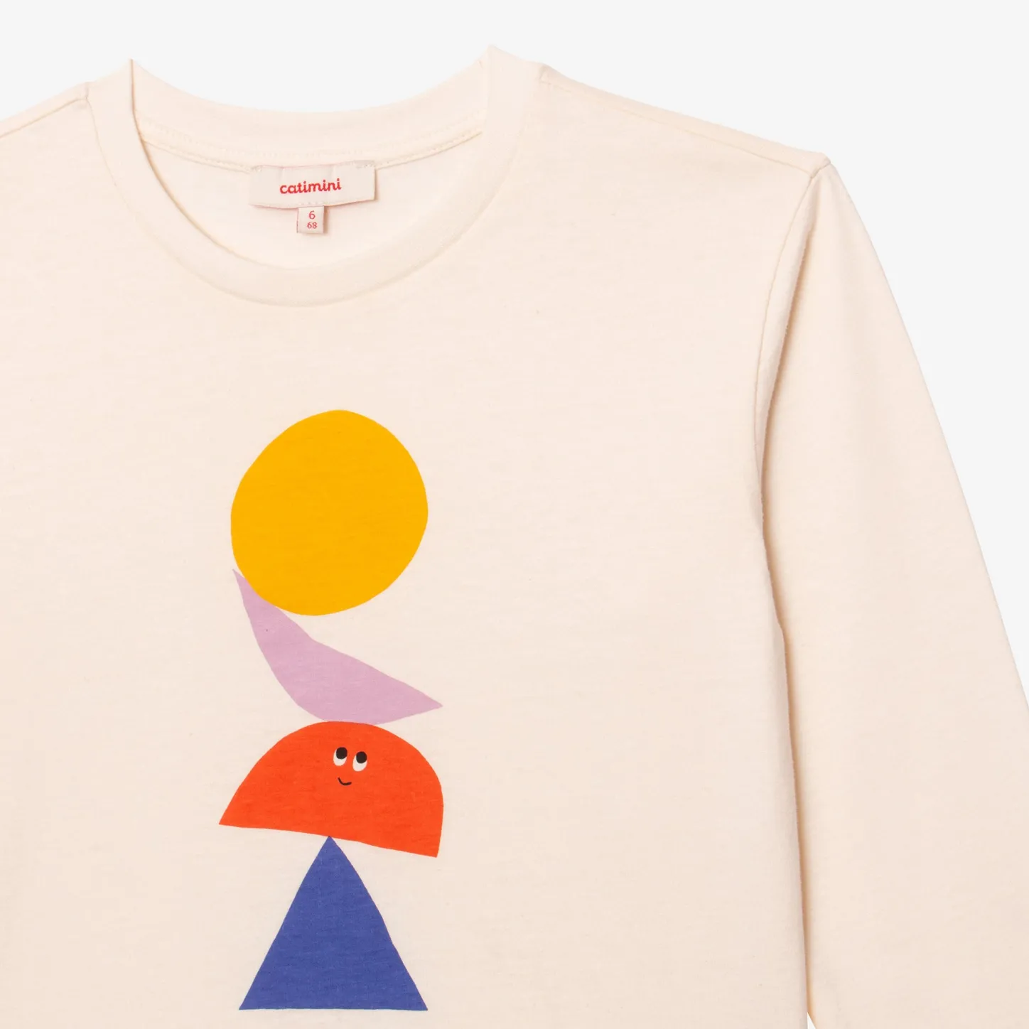 Fashion Girls' Off White Long Sleeve T-Shirt Child T-Shirts & Tops