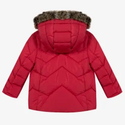 Best Girls' Red Coated Padded Jacket Child Outerwear