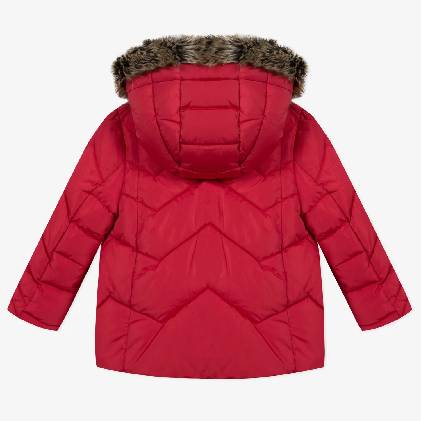 Best Girls' Red Coated Padded Jacket Child Outerwear