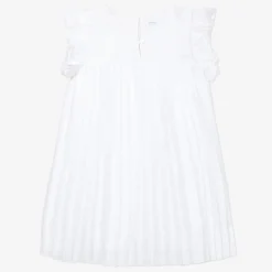 Sale Girls' White Pleated Dress Child Dresses & Skirts