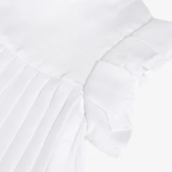 Sale Girls' White Pleated Dress Child Dresses & Skirts